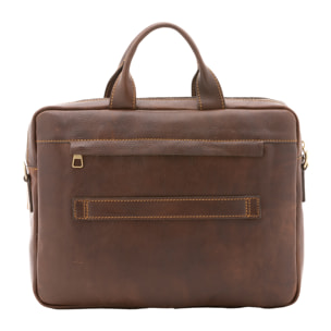 Borsa a mano  unisex In Vera pelle Made in Italy 37x27x6 cm