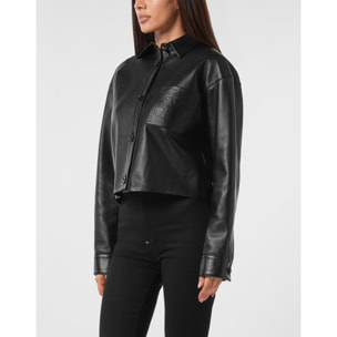 PHILIPP PLEIN Camisa de cuero SIGNATURE