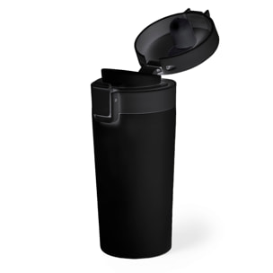 Vaso térmico de acero inox, con doble pared y 380 ml de capacidad. Incluye tapa con cierre a rosca para un óptimo sellado y dosificador.