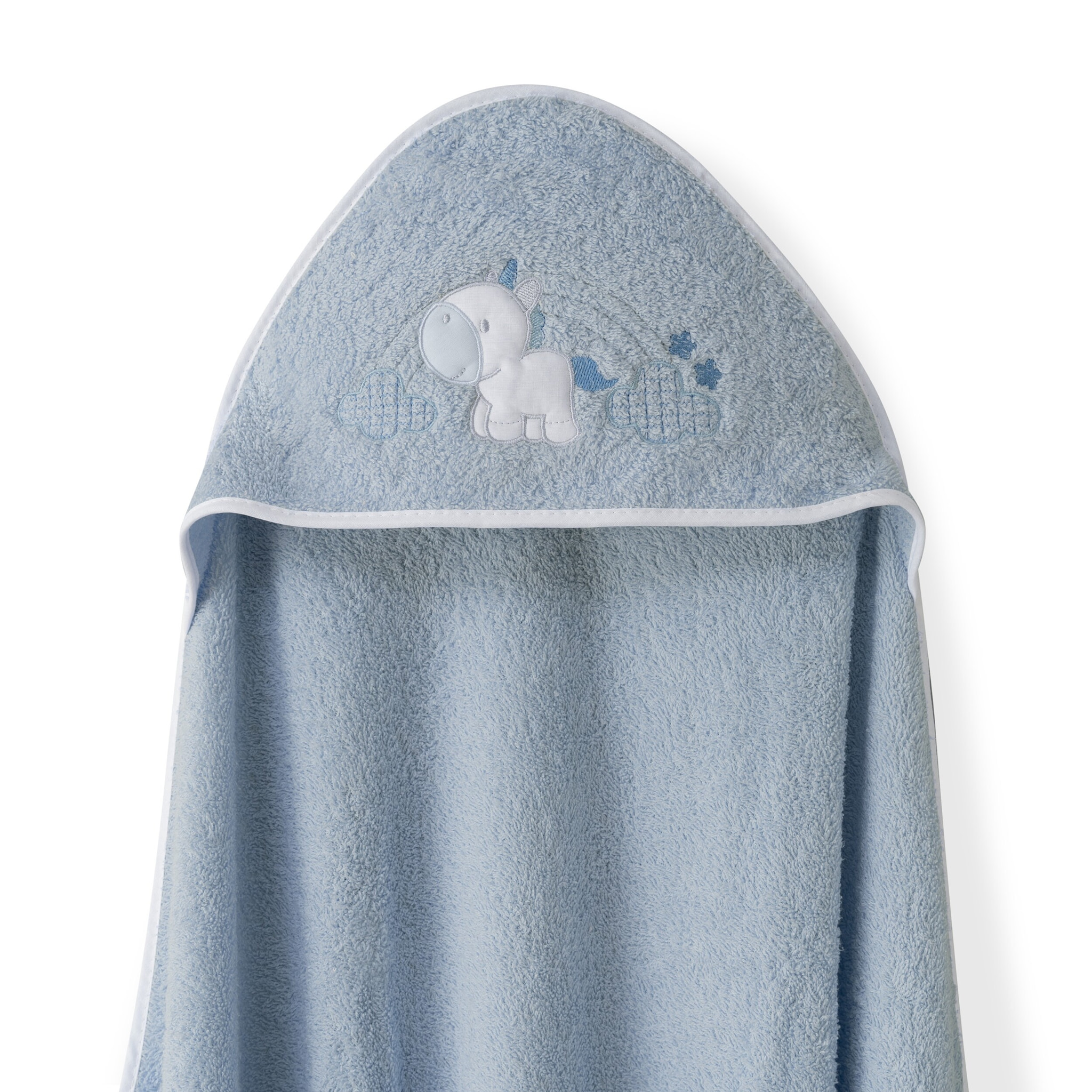 Set Capa de Baño Unicornio Nubes con Babero