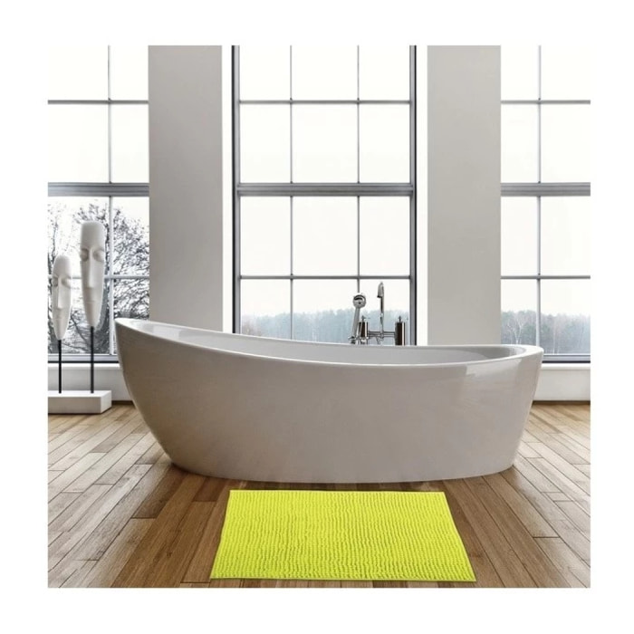 Tapis de bain Microfibre CHENILLE Vert Anis MSV