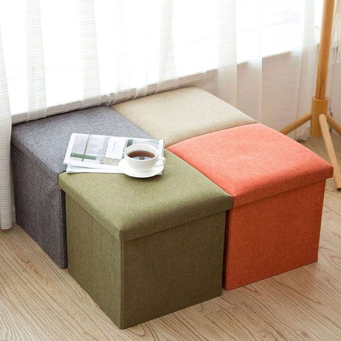 Taburete de ordenacion 38x38cm color verde oscuro