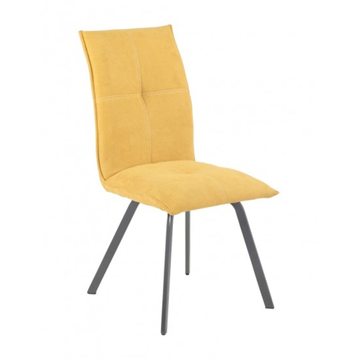 Chaise design en tissu & métal - JADE