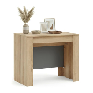 Mesa consola extensible en roble canadian y gris grafito 50-235x90 cm Denis Roble Canadian - Gris Grafito
