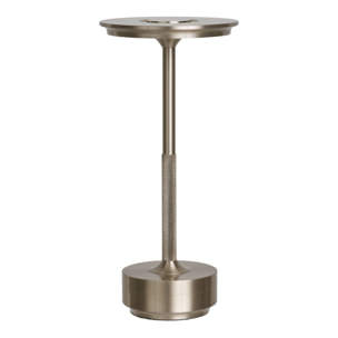 Lampada da tavolo Lyneham ricaricabile in alluminio argento