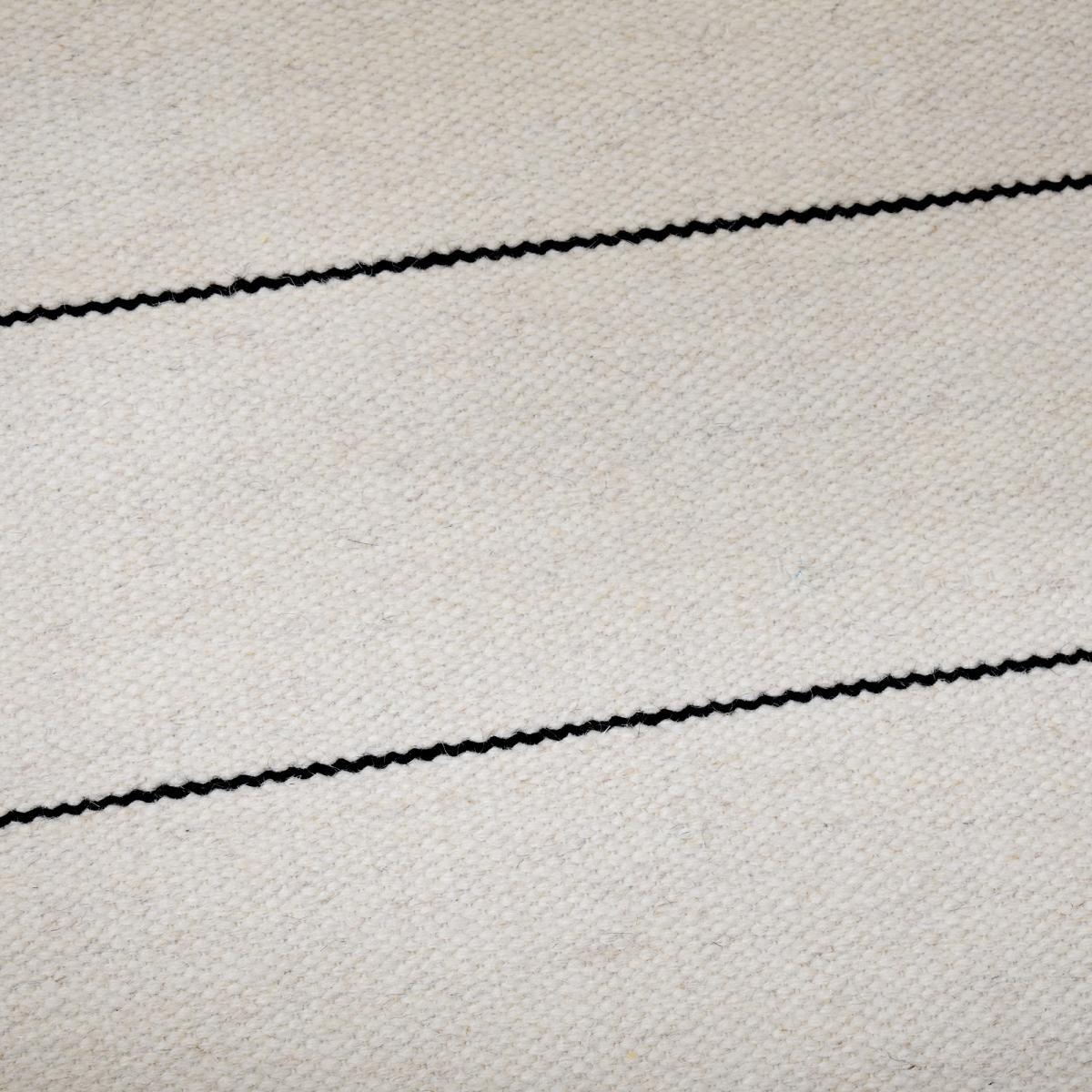 Tapis kilim Reversible Veko tissé à la main en laine beige