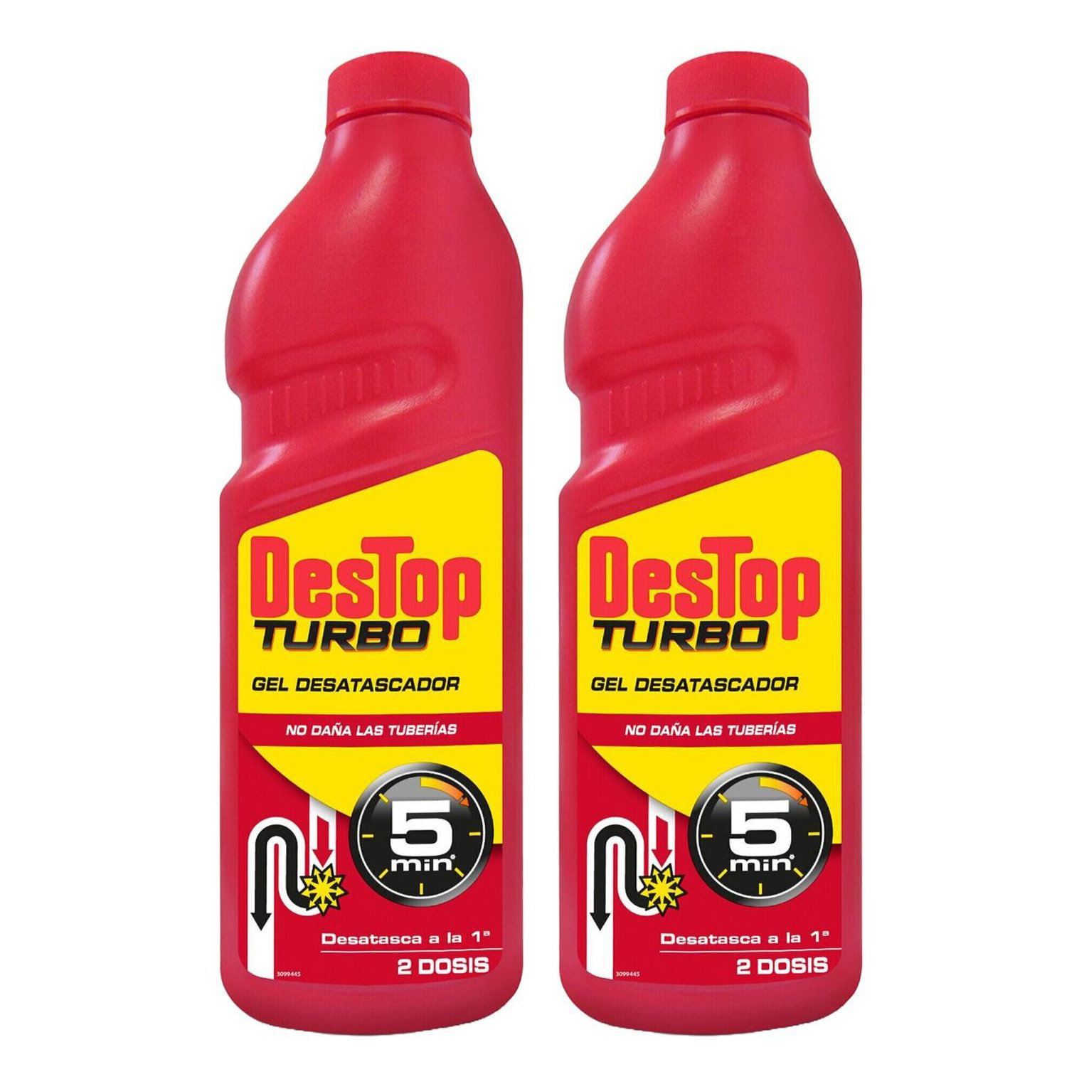 Desatascador tuberías Destop Turbo 1l - 2 unidades