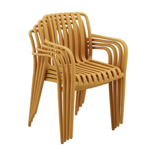 Fauteuil de jardin plastique (lot de 4) AGATHE FAUTEUILS