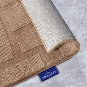 Tapis salon motif géométrique, laine tissée main, ziya authentique