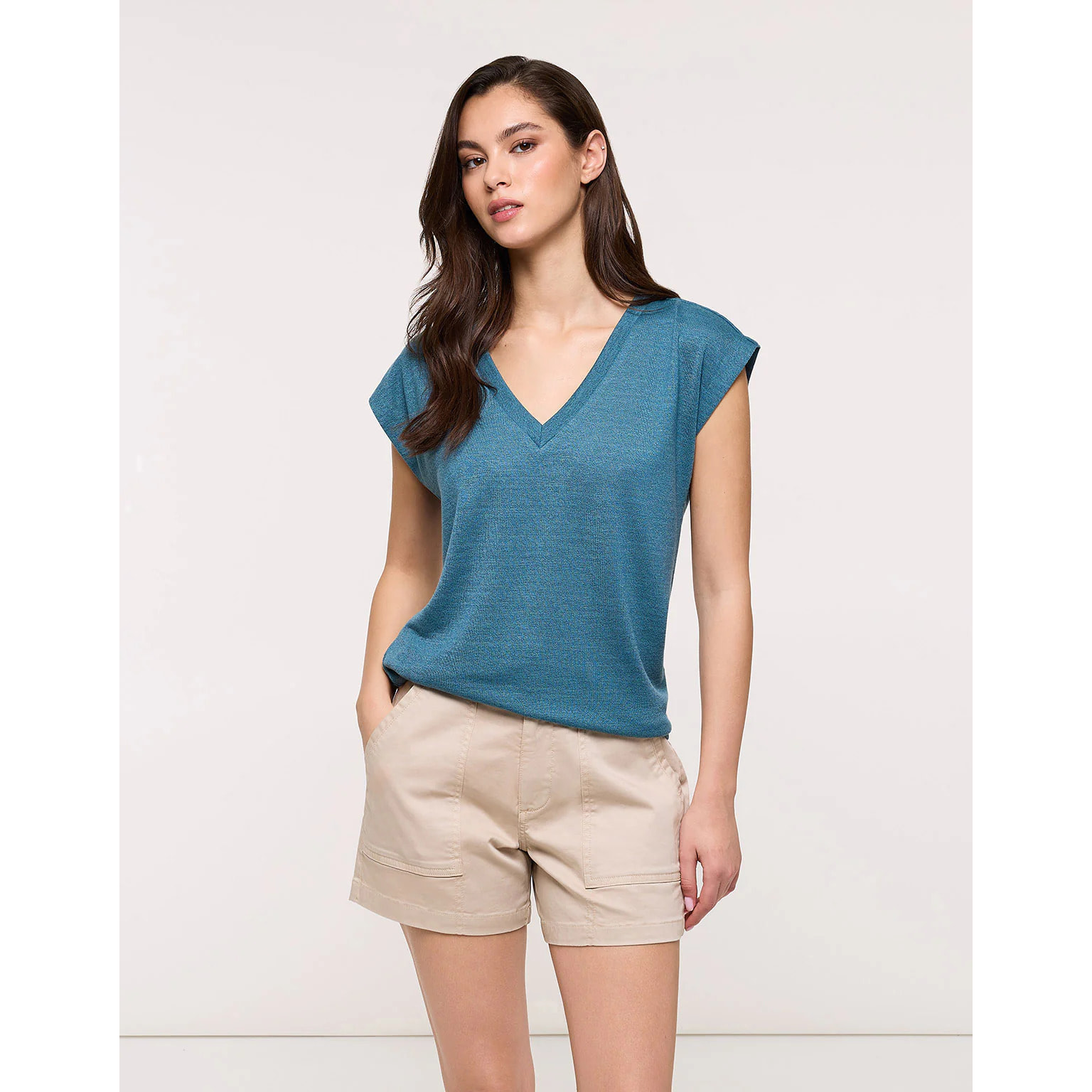 Camiseta Manga Corta Turquesa Oscuro - Imara