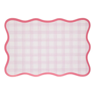 Set de table à carreaux Fleur de rose 45x30cm