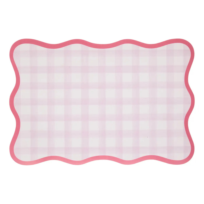 Set de table à carreaux Fleur de rose 45x30cm