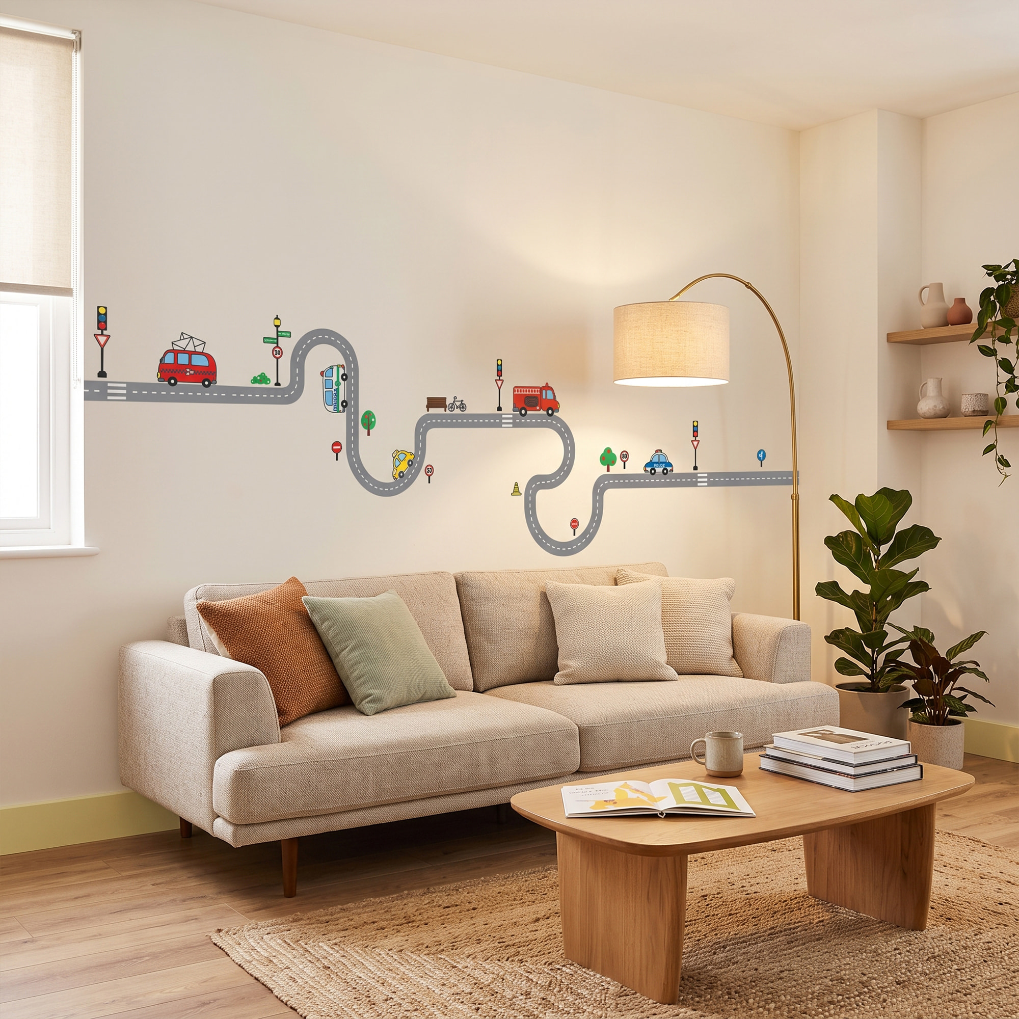 Stickers Muraux décoration adhésifs petites voitures
