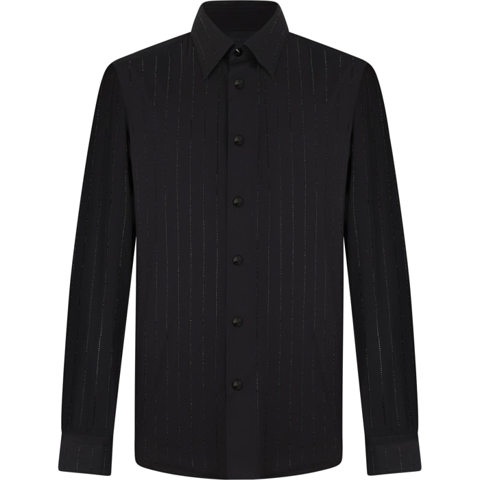 PHILIPP PLEIN Sugar Daddy Cut Shirt Stripes Stones Stones