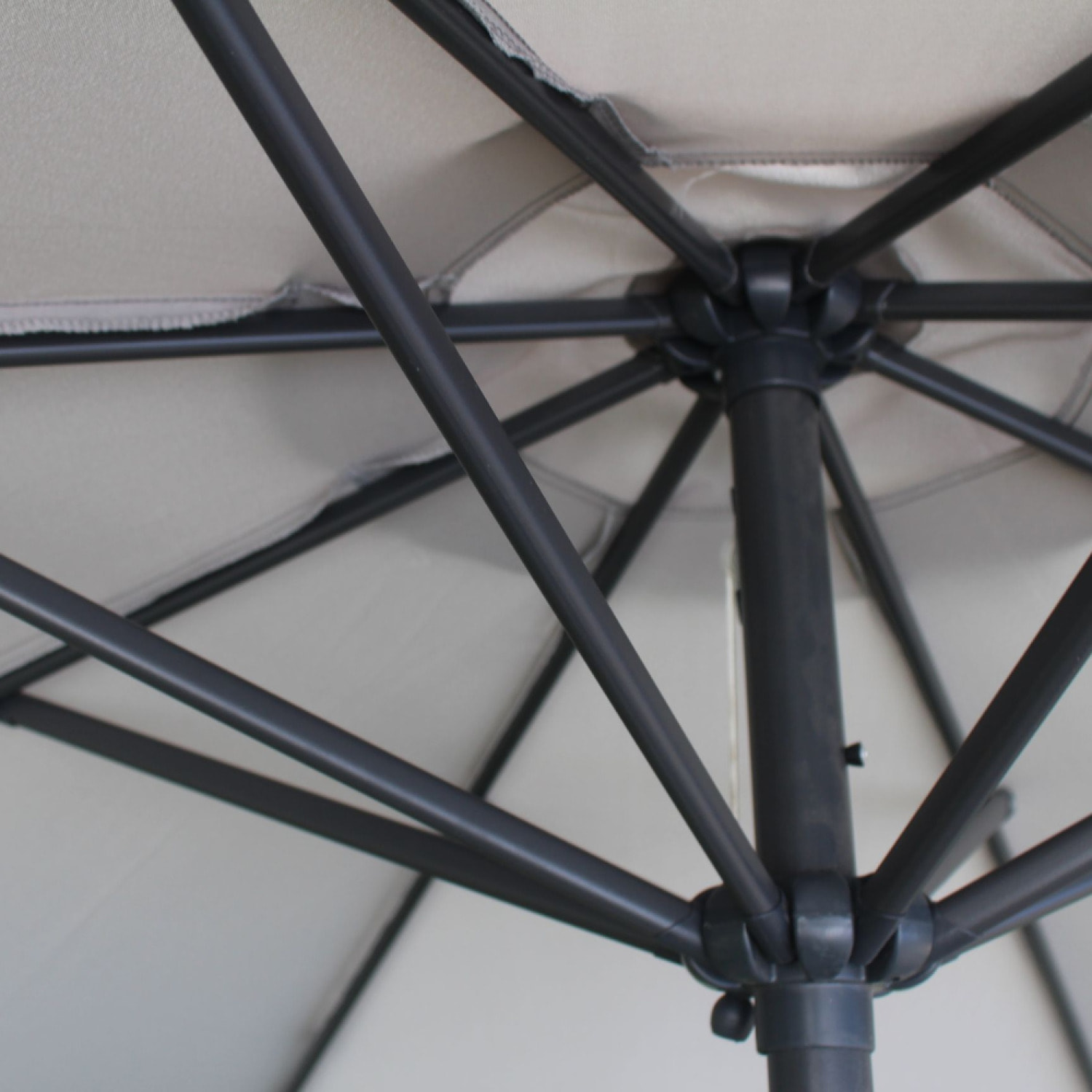 Parasol droit rond Ø 3 m écru PORTO