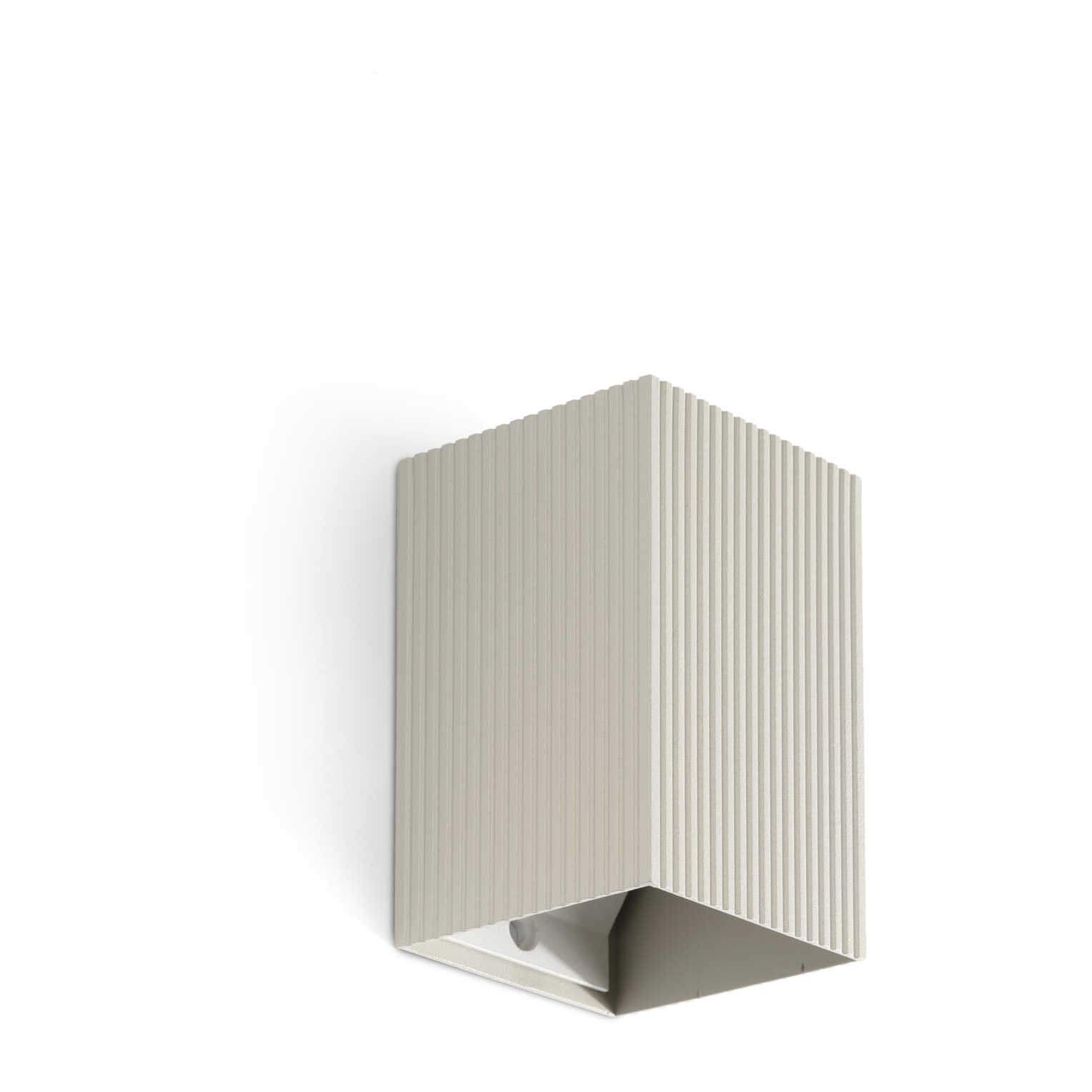 LUNE Applique carré gris cannelée