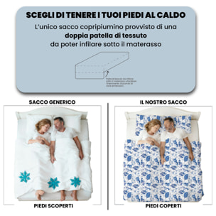COPRIPIUMINO FANTASY, 100% Microfibra, No Stiro - FOGLIE