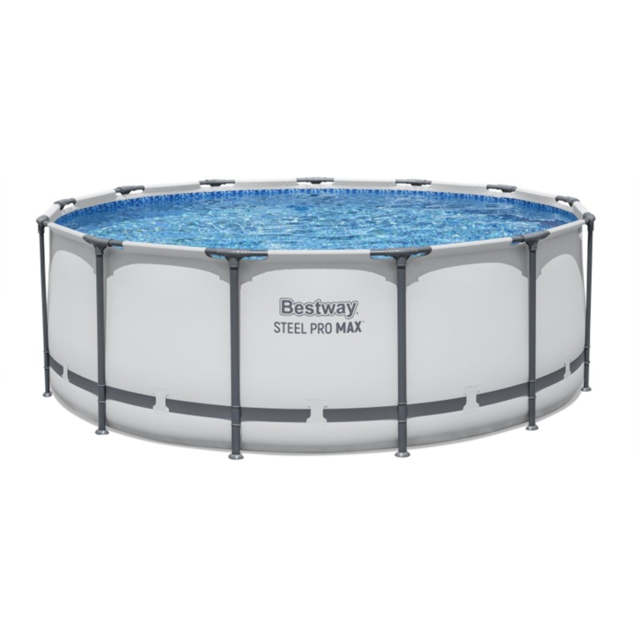 Bestway Piscine hors sol tubulaire ronde Bestway Steel Pro Max 396 x 122 cm gris clair sans accessoires