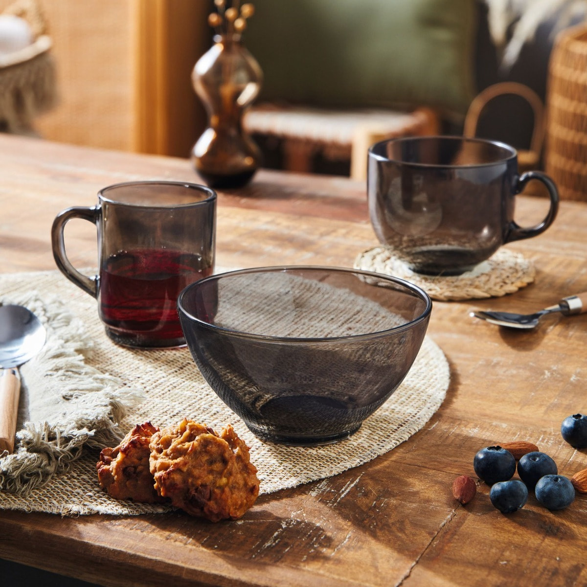 4 tasses Jumbo 50cl gris Alba - Luminarc