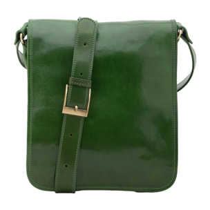 Borsa a tracolla uomo in vera pelle - Modello False - Made in Italy - 29.0 x 24.0 x 9.0 cm