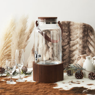 Fontaine à Boisson - COOK CONCEPT - Originale - Tendance - Transparent et Marron