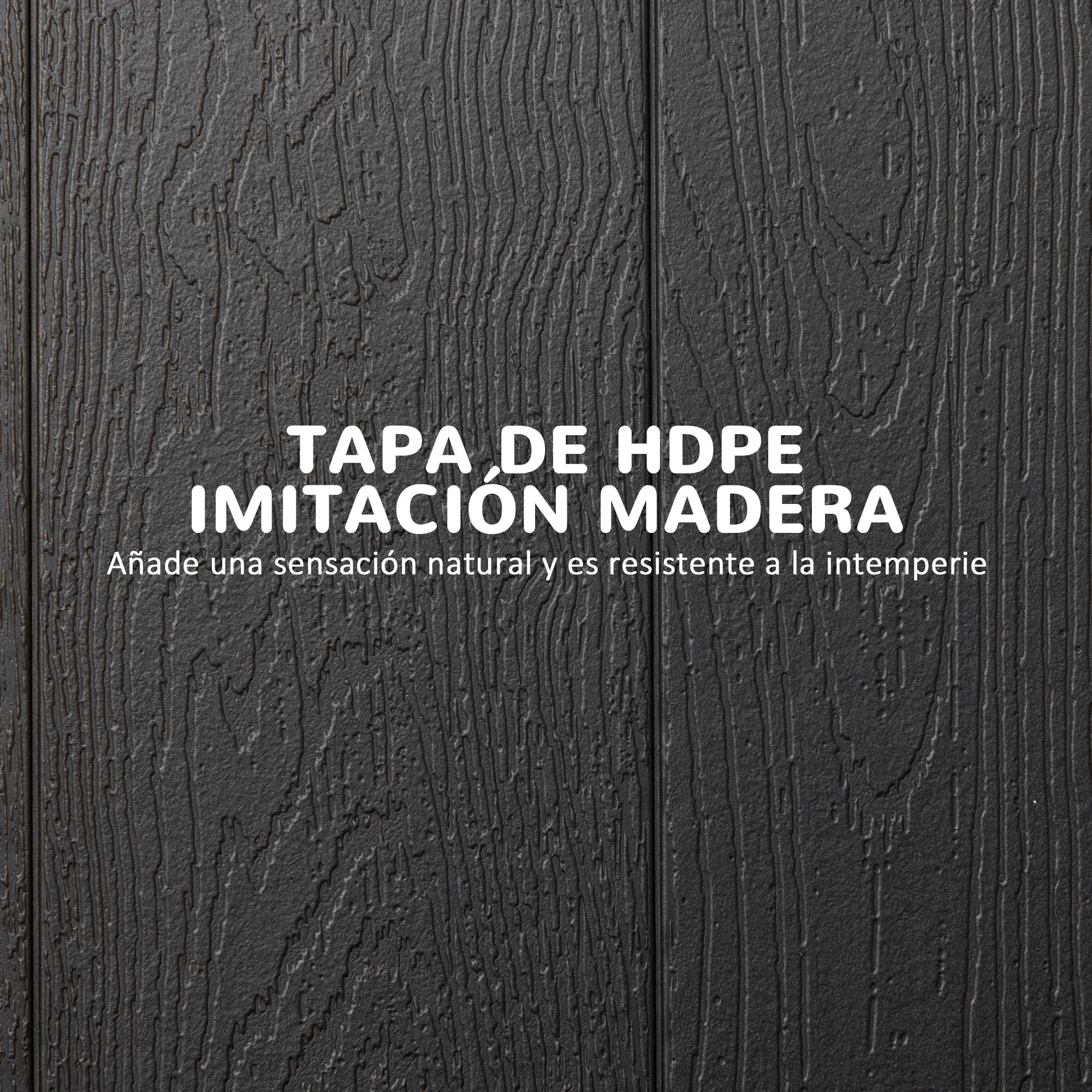 Mesa Plegable de Jardín Rectangular Portátil 180x75,5x73 cm Mesa Jardín Exterior de Acero y HDPE con Asa de Transporte para 6 Personas Carga 100 kg Gris Oscuro