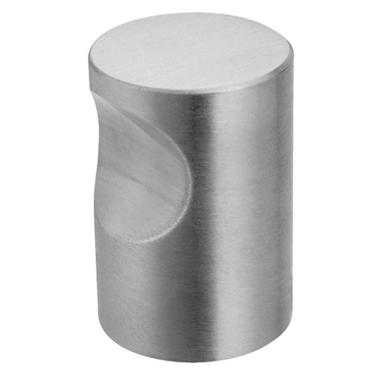 Bouton à encoche Ø20 x 25 mm DESIGN MAT Inox brossé - DM016.IN.20.5