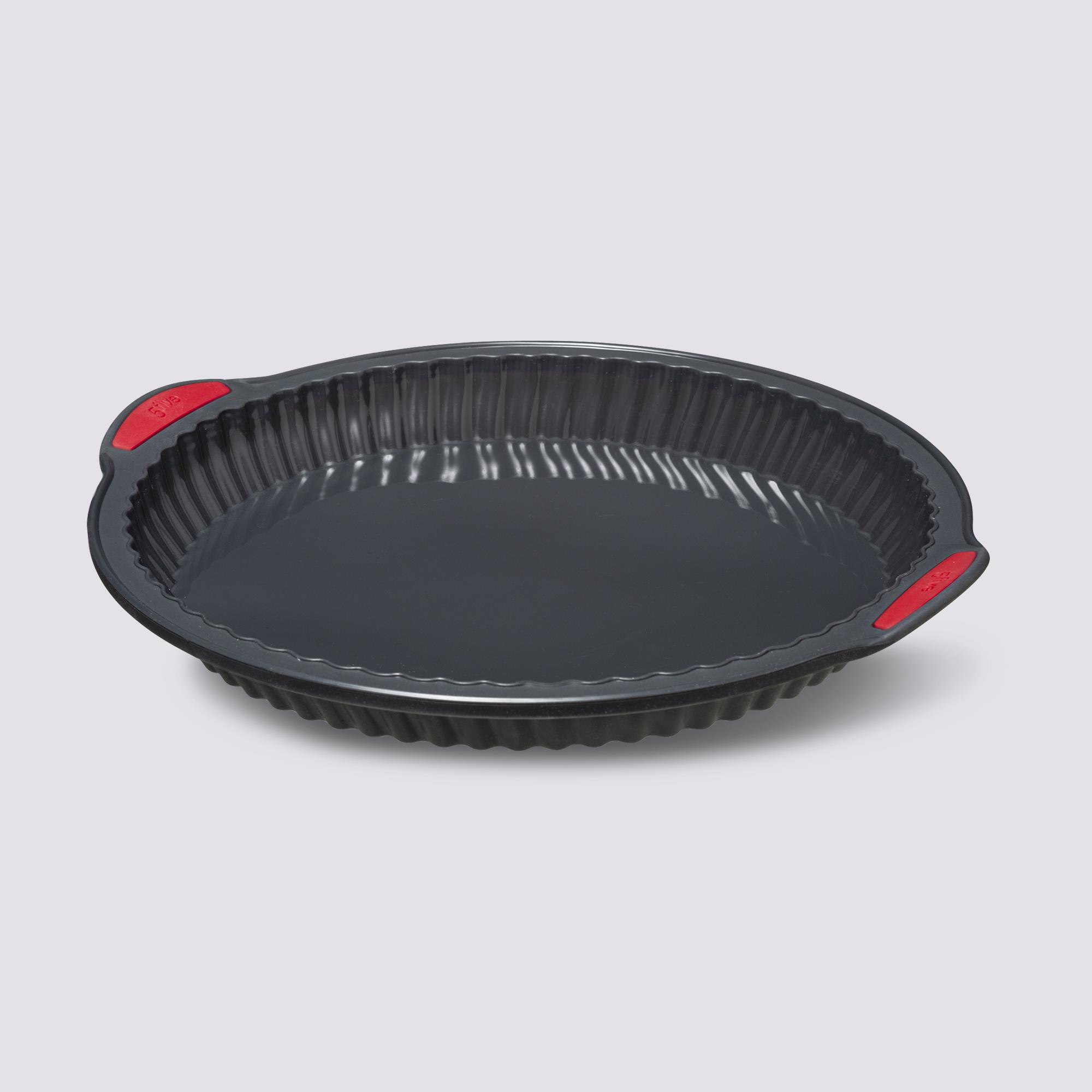 Silitop" molde de silicona para tarta 26 cm negro rojo