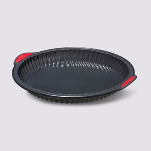 Silitop" molde de silicona para tarta 26 cm negro rojo