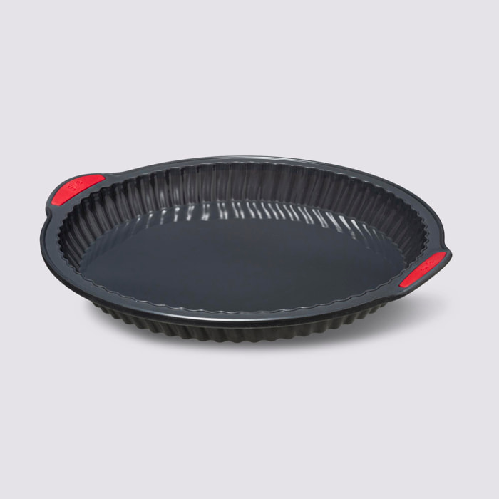 Silitop" molde de silicona para tarta 26 cm negro rojo