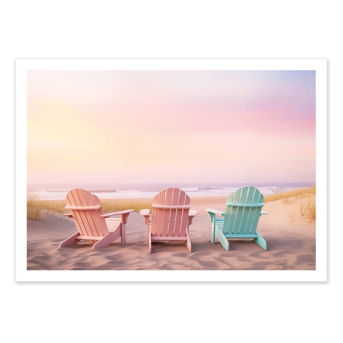Affiche - California Pastel Beach - Philippe Hugonnard