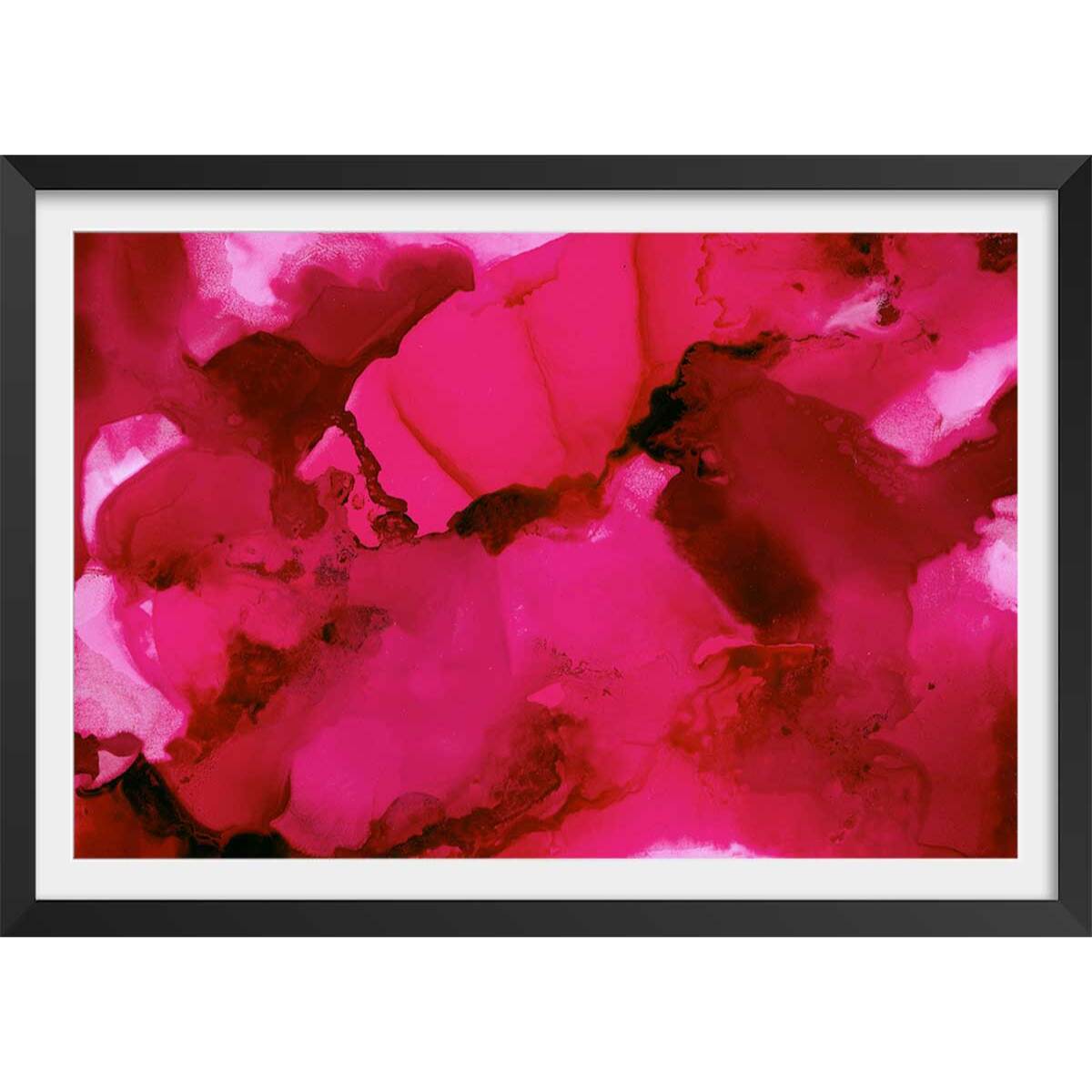 Poster deco bloodstream Affiche + cadre en bois - Noir