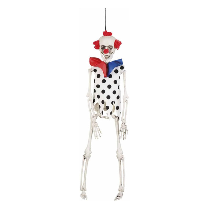 Decorazione Halloween Appendibile Scheletro Skeleton Clown 40cm