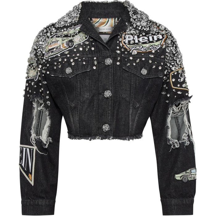 PHILIPP PLEIN Denim Jacket RACING