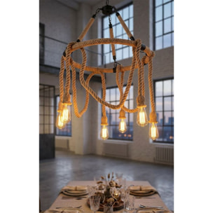 LAMPADARIO ROPE CIRCLE CM Ø 64x90