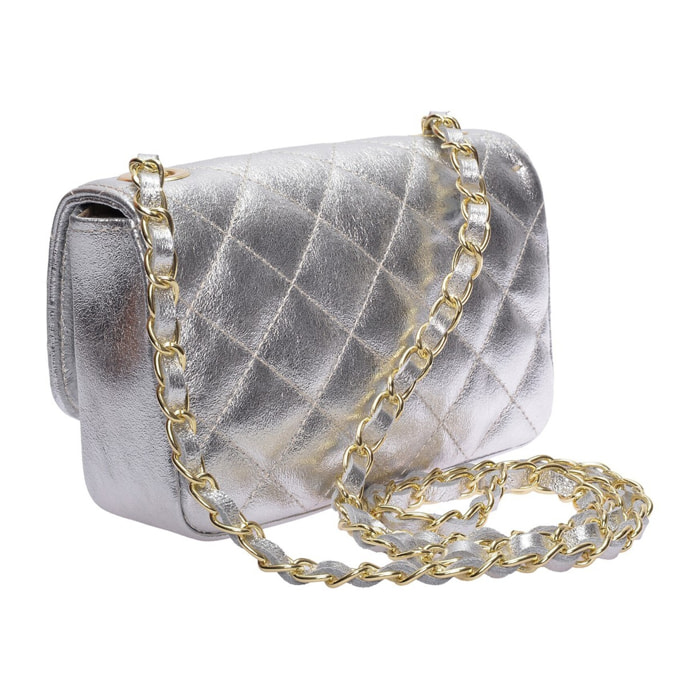 Borsa a spalla Anna Luchini Argentato