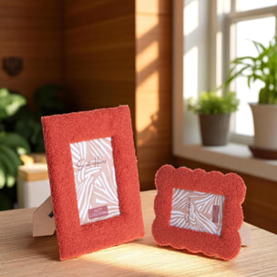 Porta foto tessuto teddy - 13xH18x2cm - Pezzi 3 - Bianchi Dino SpA