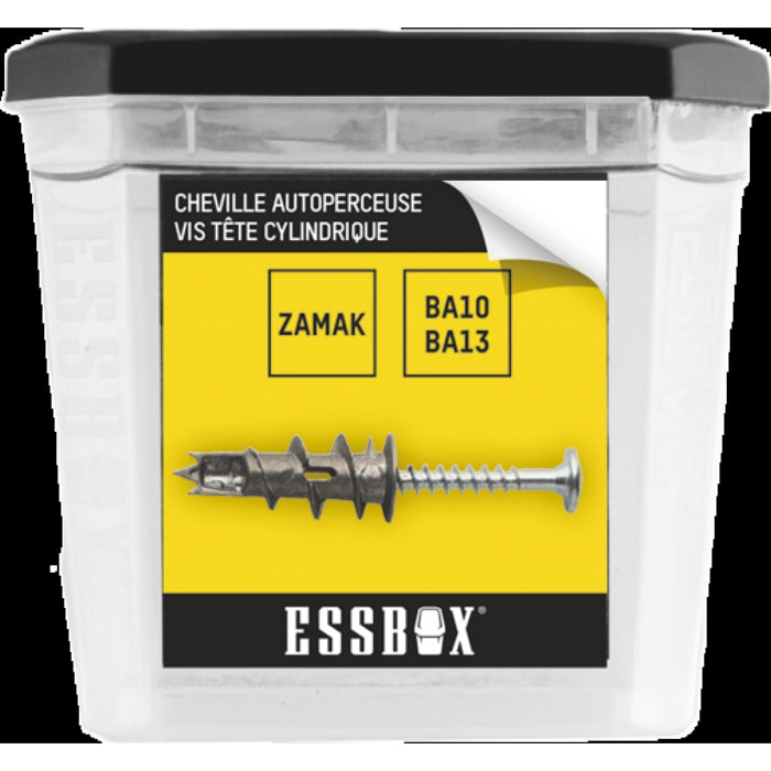 Cheville autoperceuse ESSBOX SCELL-IT Plaque de plâtre - Boite de 100 - EX-9110119