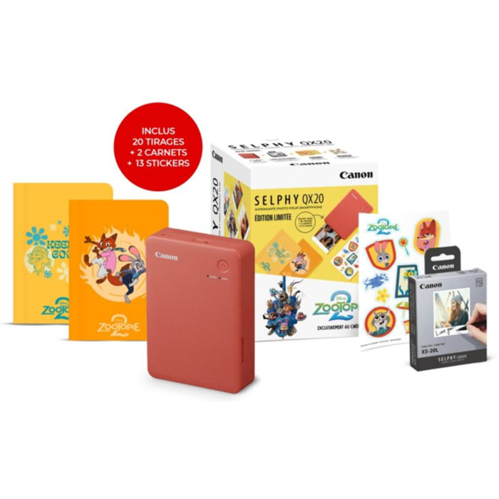 Imprimante photo portable CANON SELPHY QX20 Edition Zootopie 2