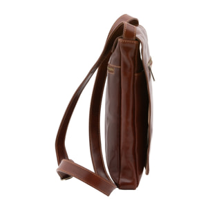 Borsa a tracolla uomo Made in Italy - Modello Aether Prime - Vera pelle - 24.0 x 30.0 x 4.0 cm