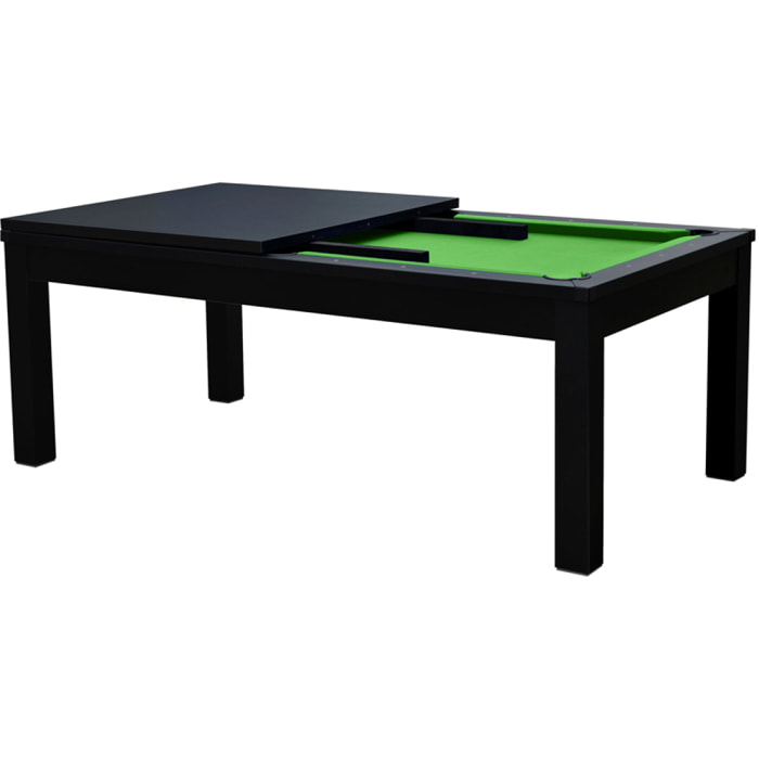 Table de billard convertible noire tapis vert - Eddie