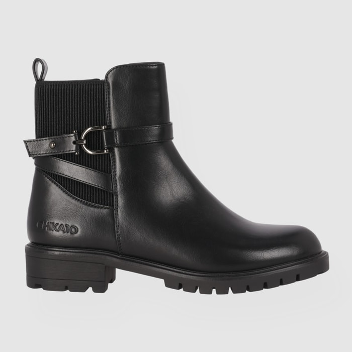 Botines - Negro - Tacón: Bajo