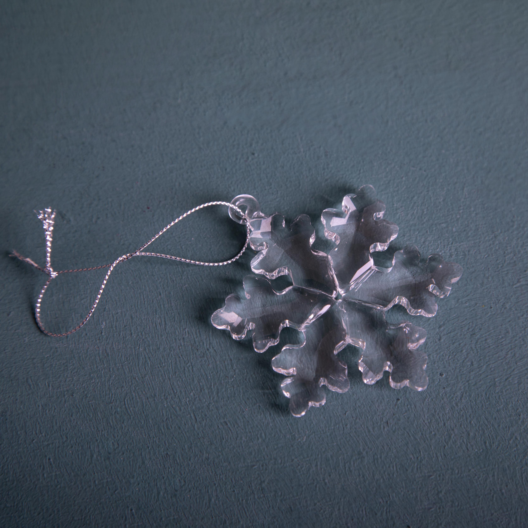 Fiocco di neve cristallo - Pezzi 4 - 6,5xH6,5x0,5cm - Bianchi Dino SpA