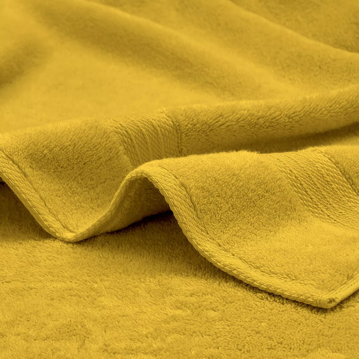 Carre avec oeillet pur coton 550 g/m² uni orange Elea safran