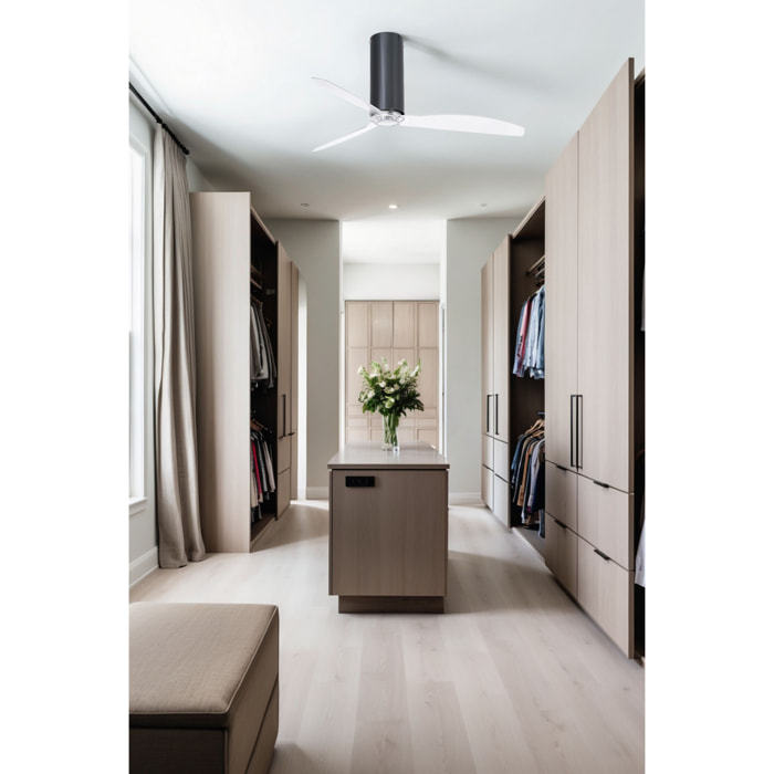 TUBE FAN M Ventilateur noir brillant/transparent DC