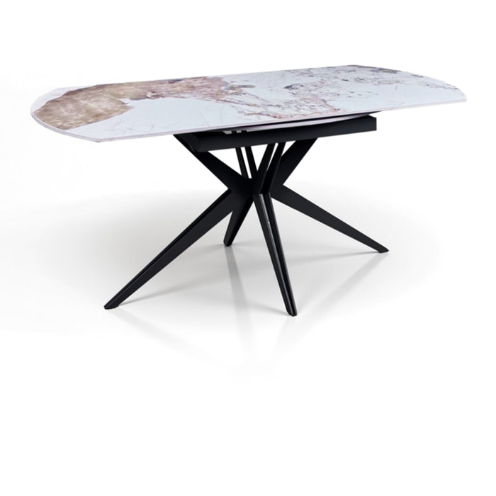 Tomasucci Table extensible rectangulaire/ronde FACT ONICE MARBRE - GRIS