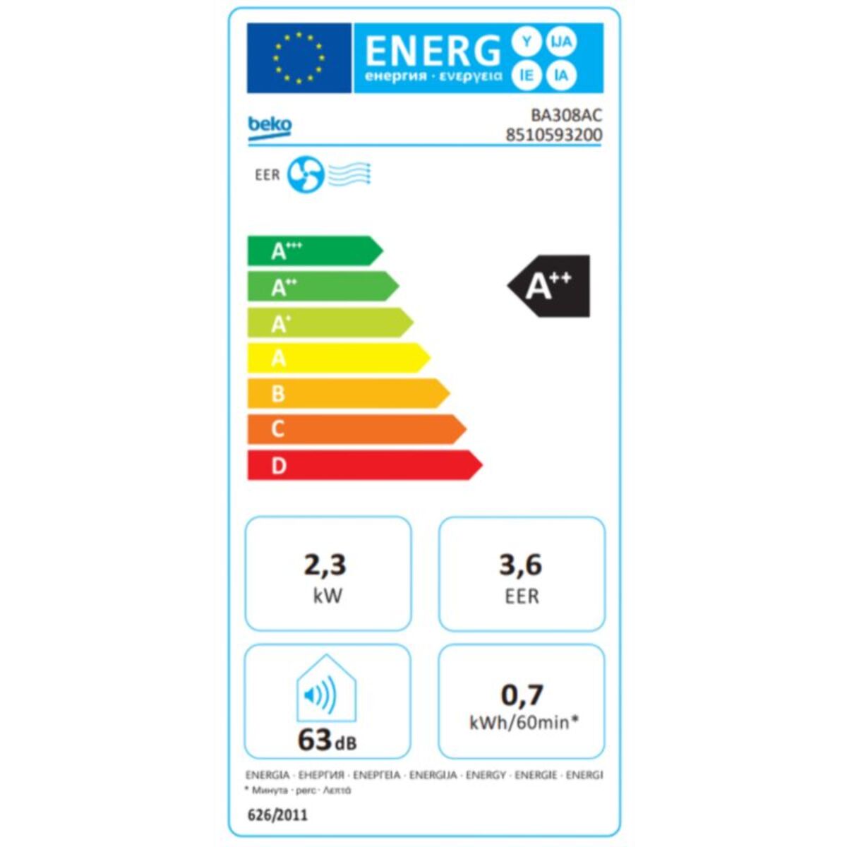 Climatiseur BEKO BA308AC