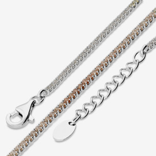 Bracciale Tennis con Cubic Zirconia Marroni 1.5mm