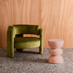 Table d'appoint, bout de canapé, table de chevet métal Ø32 x H43,5cm ASSA