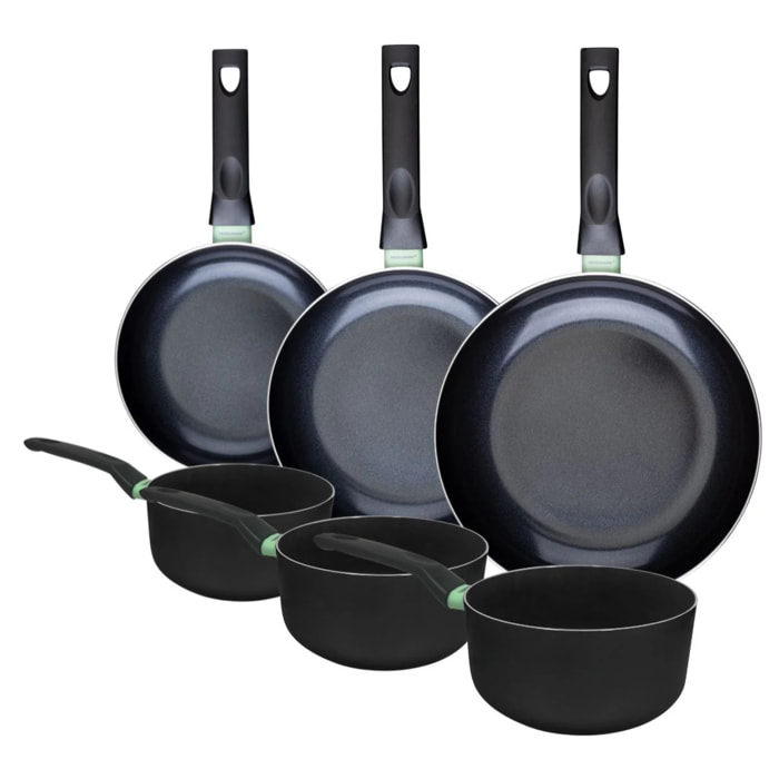 Ensemble de 3 poêles et 3 casseroles Fackelmann Brandao